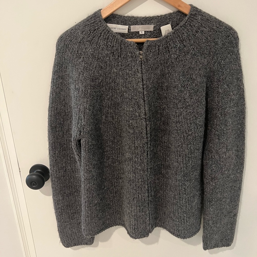 Bergdorf Goodman ‘TSE New York’ Wool Zip Up Sweater